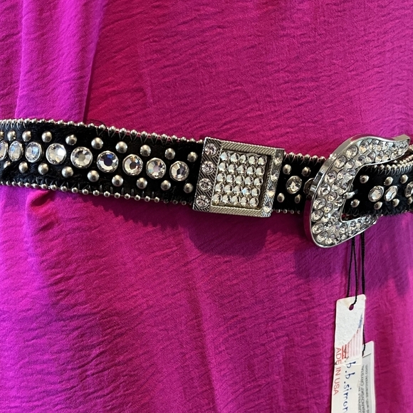 Amazing b b simon Kish Unisex Belt with Swarovski Crystals Size XL. NWT … main image 11